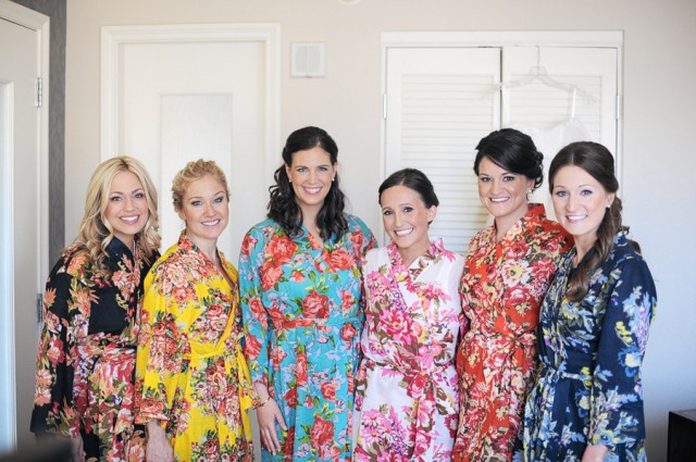 floral robes for bridesmaids