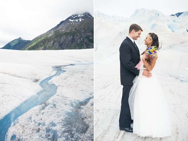elope on a glacier in alaska