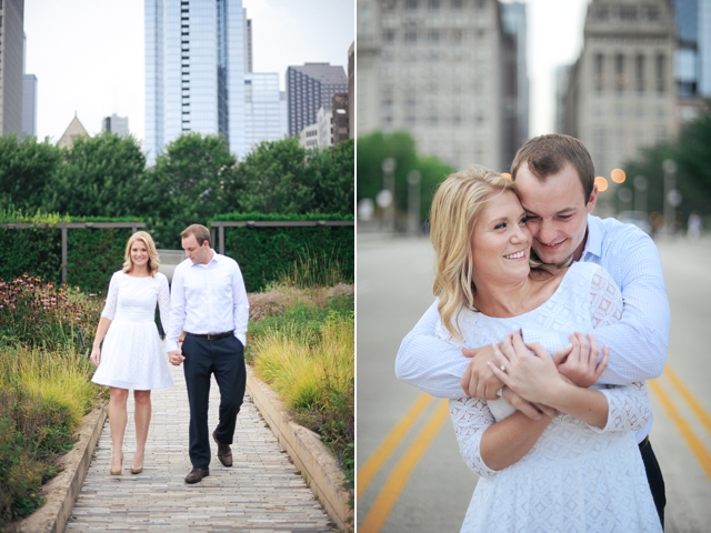 art institute chicago and oak street beach engagement photos