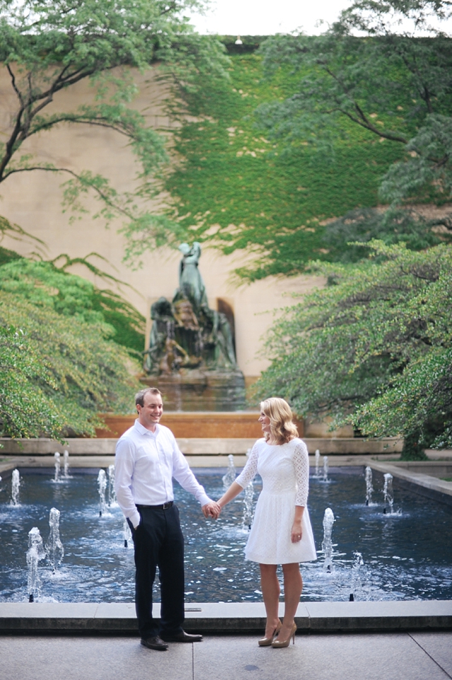 art institute chicago and oak street beach engagement photos