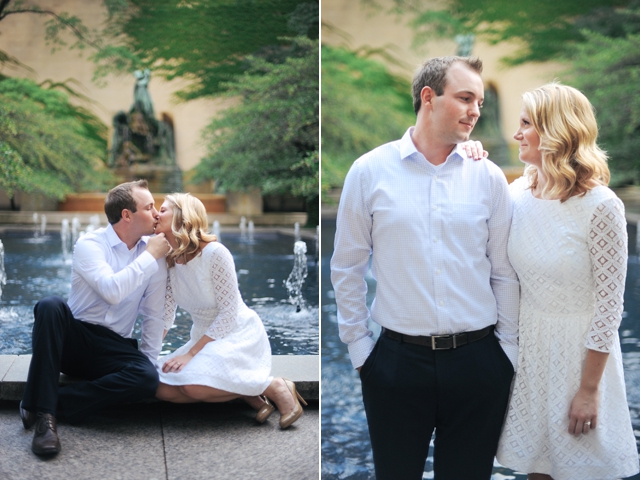 art institute chicago and oak street beach engagement photos