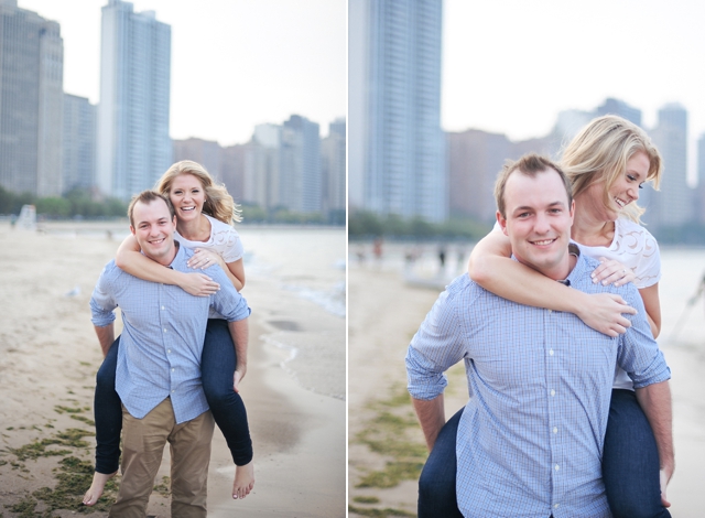 art institute chicago and oak street beach engagement photos