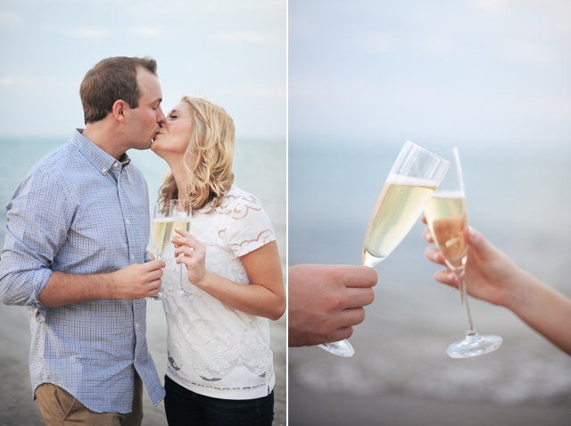 art institute chicago and oak street beach engagement photos