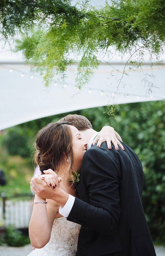 bride and groom first dance at Crow Creek Mine Wedding in Alaska