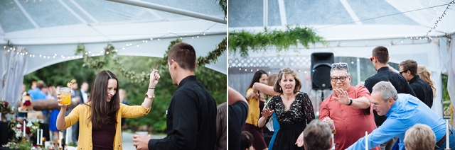 guests dance at Crow Creek Mine Wedding in Alaska