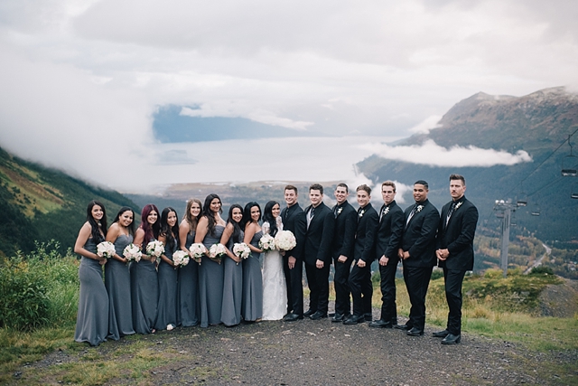alyeska resort wedding photos at the top of the mountain