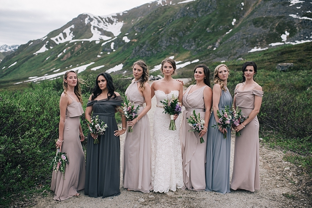 hatcher pass alaska wedding photographer bridesmaids