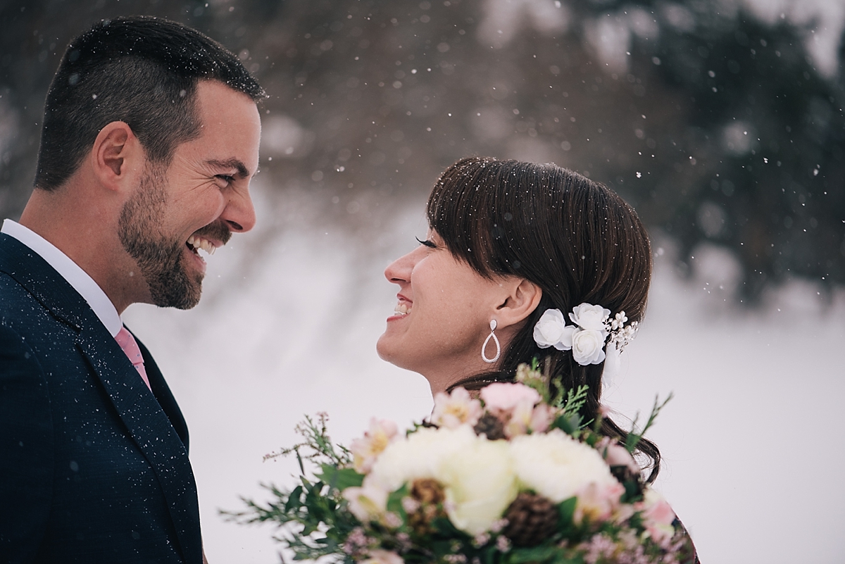 snowy alaska elopement photography