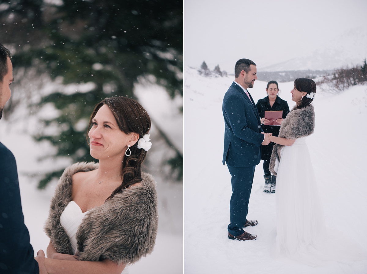 winter alaska elopement photography