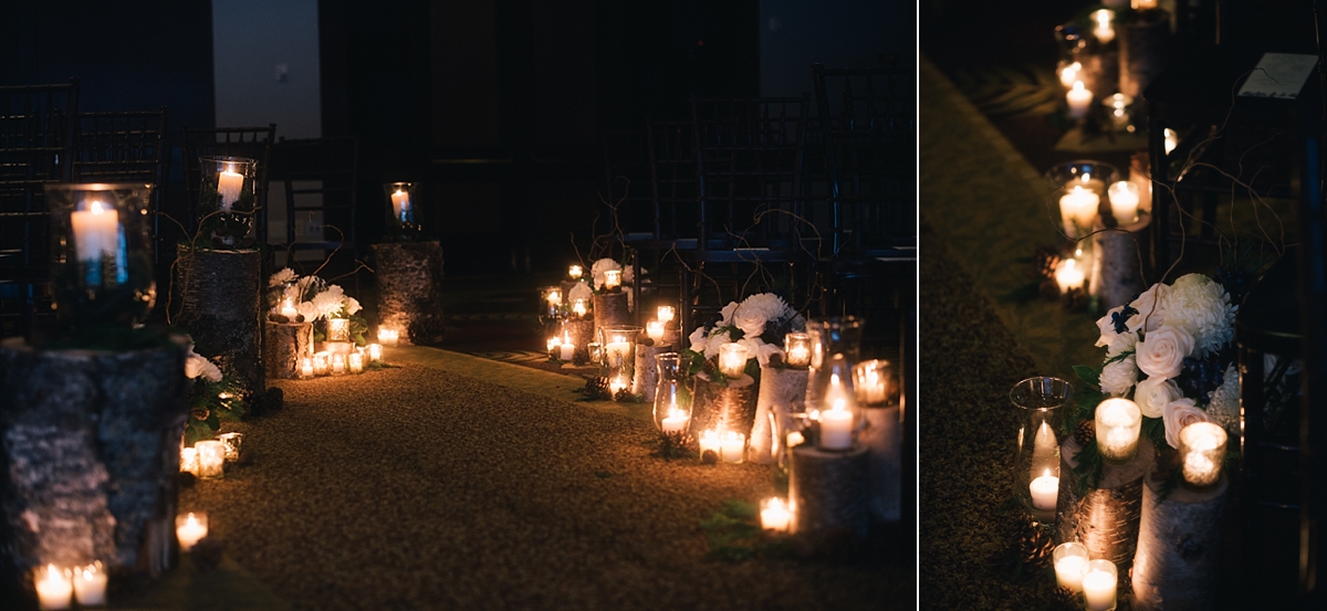 alyeska resort wedding photography candle light ceremony