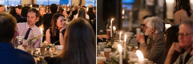 candlelit wedding reception